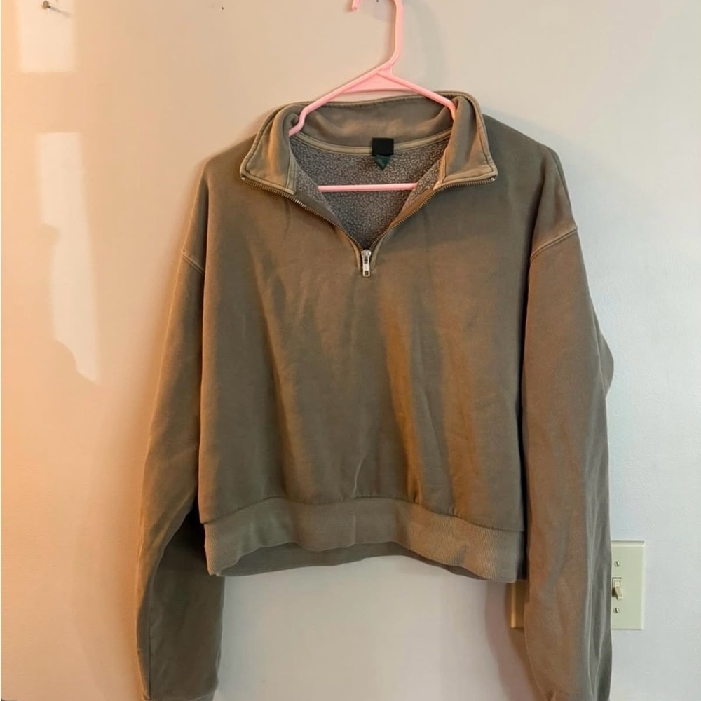 Wild Fable Gray Half-Zip Sweater